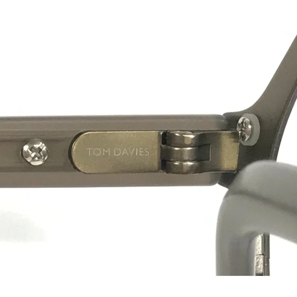 Tom Davies Eyeglasses Frames TD739 Col. 2210 Matte Brown Gray Hexagon 52-15-140